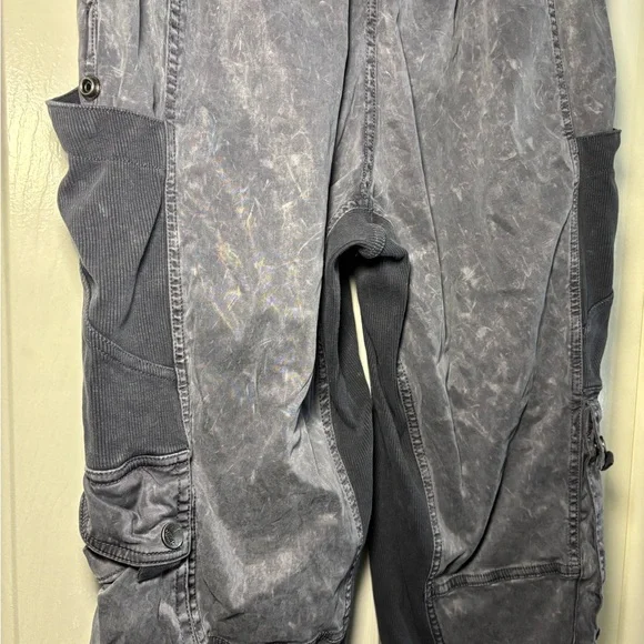 Free People Movement Gray Cargo Pants with Zipper Detail - Picture 6 of 6